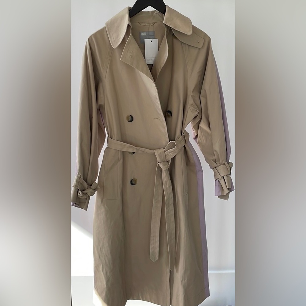 ASOS DESIGN Color Block Trench Coat Size US 6